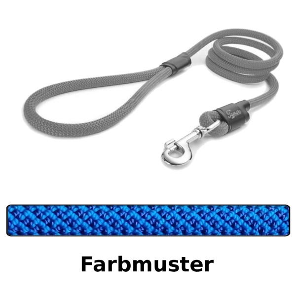 klassische Hundeleine - L - 145cm - blau-blau